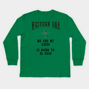 Western Era Slogan - Me and My Lasso Kids Long Sleeve T-Shirt